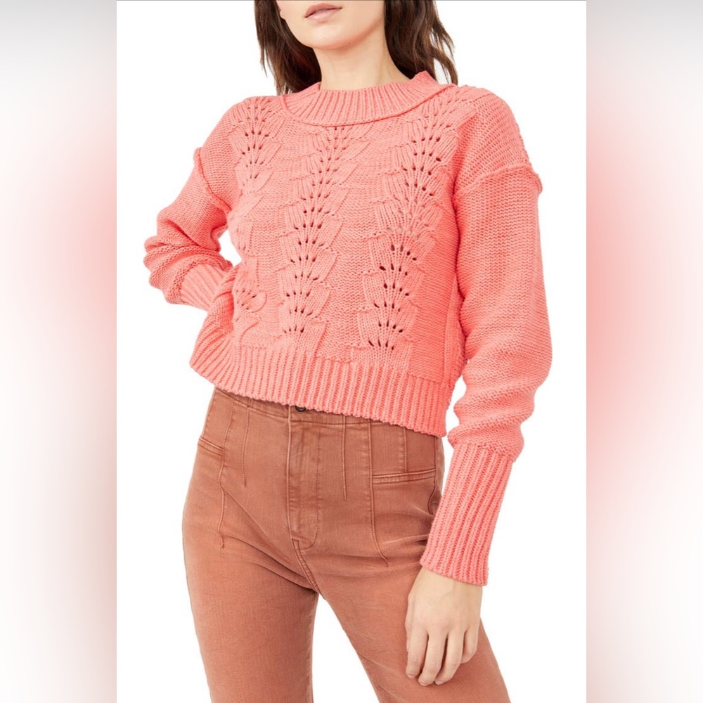 Free People Bell Song Cotton Blend Sweater